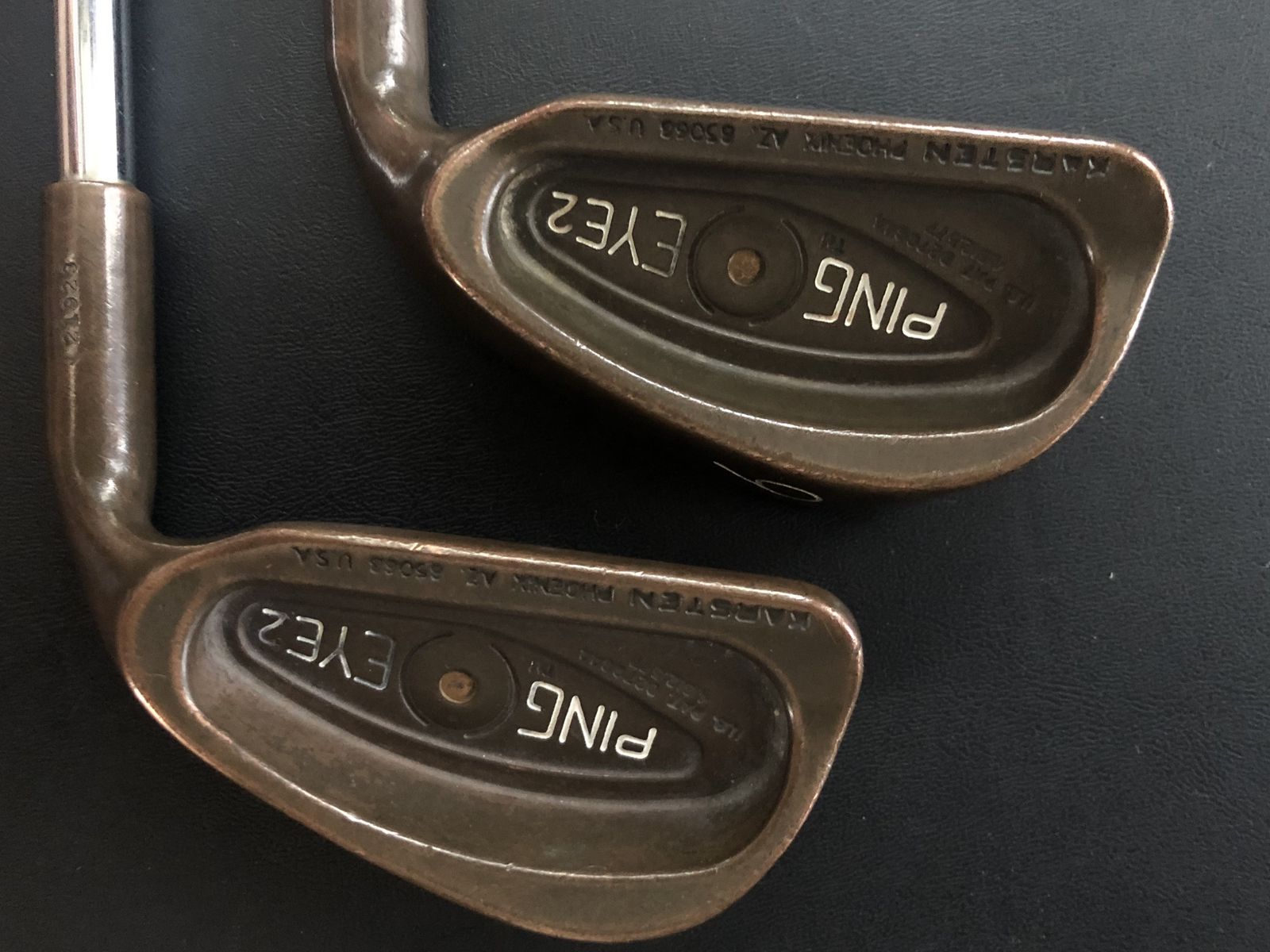 Beryllium Copper Ping Eye 2 Irons 5 and 6 Golf Clubs Black Dot BeCu