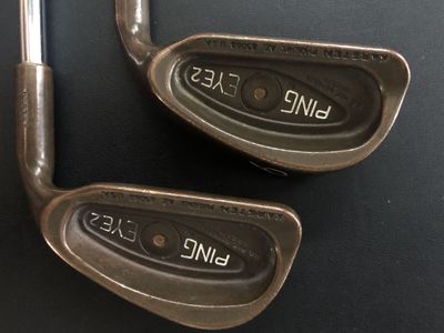 Beryllium Copper Ping Eye 2 Irons 5 and 6 Golf Clubs Black Dot BeCu