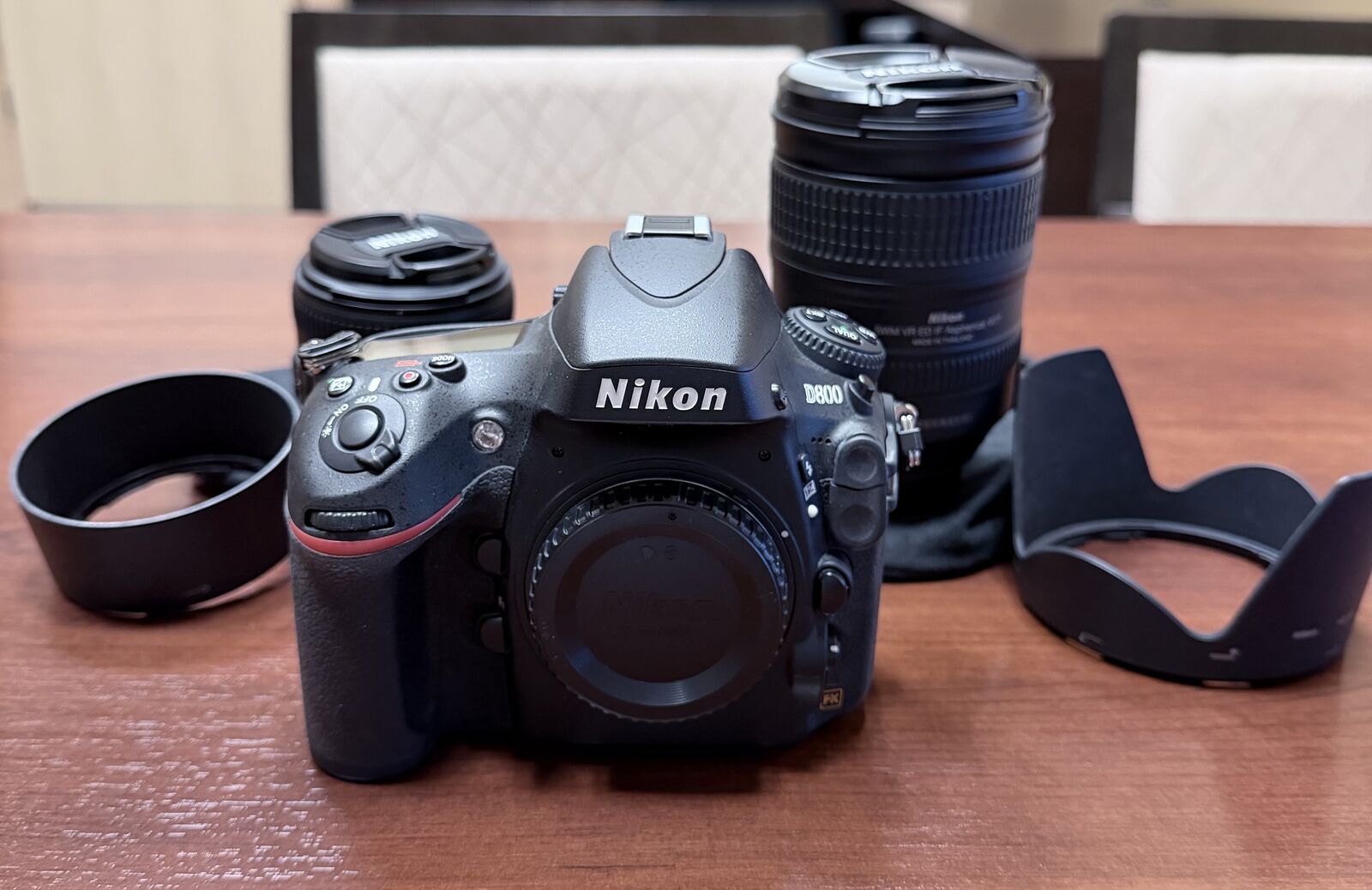 Nikon D800 DSLR (Like New, Very Low Shutter Count) + 28‑300mm VR + 50mm f/1.4G + 2 Batteries, Charger, Boxed
