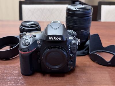 Nikon D800 DSLR (Like New, Very Low Shutter Count) + 28‑300mm VR + 50mm f/1.4G + 2 Batteries, Charger, Boxed