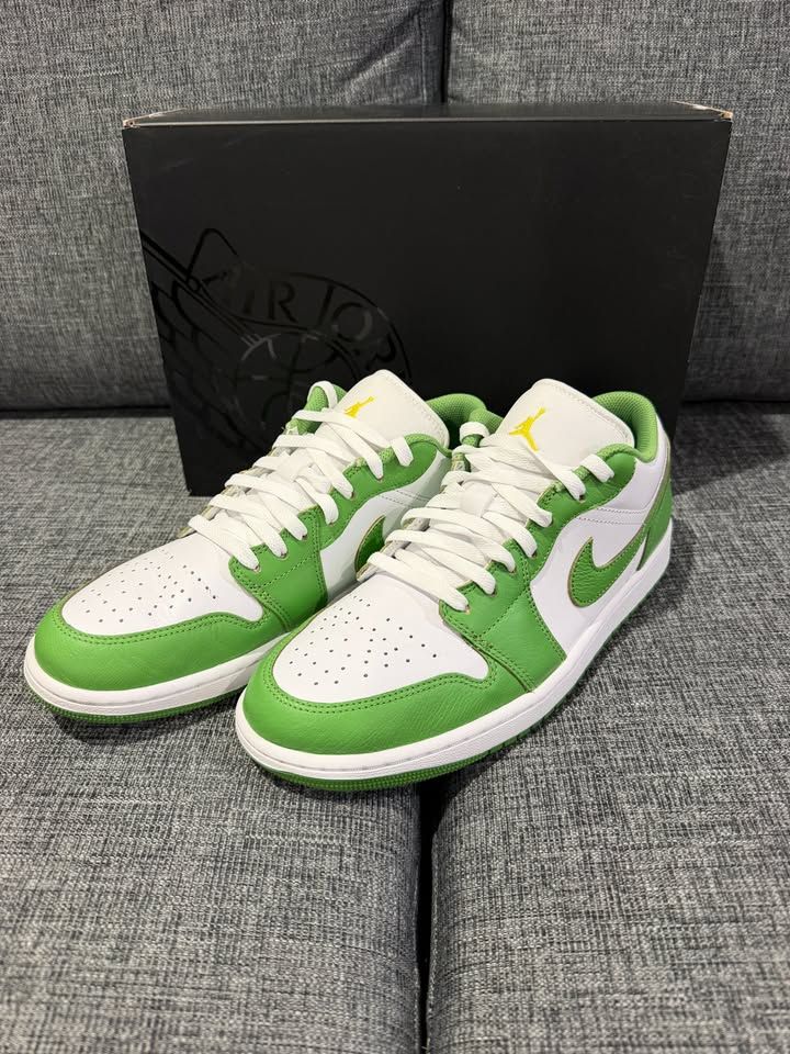 Air Jordan 1 Low SE White Chlorophyll Lightening Men's Size 11 HF4823-100