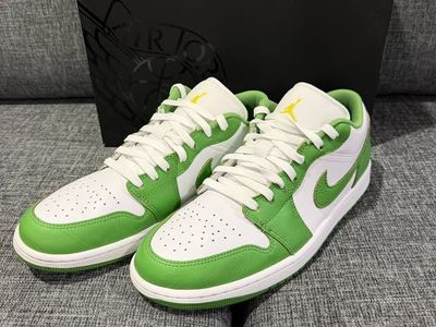 Air Jordan 1 Low SE White Chlorophyll Lightening Men's Size 11 HF4823-100