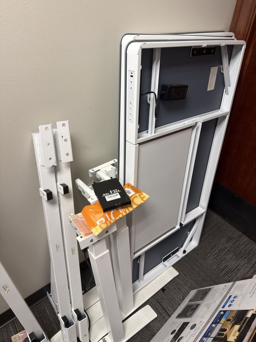 Adjustable Electric Standing Desk (Disassembled) - White Frame