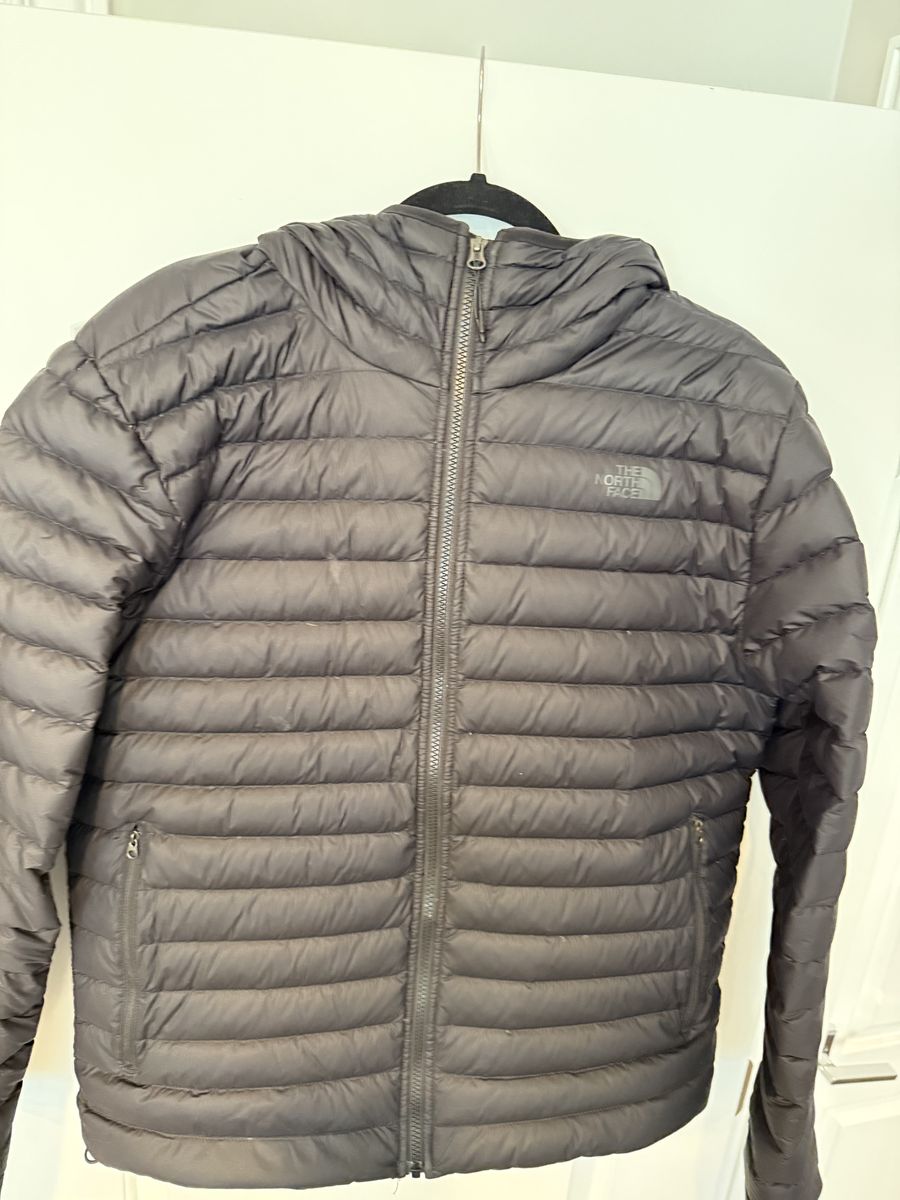 North face puff coat black size large