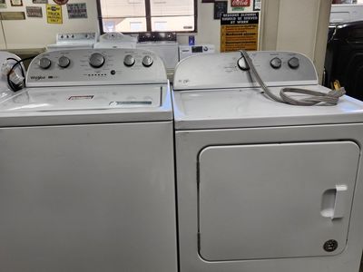 Whirlpool Top Load Washer and Electric Dryer Set - White