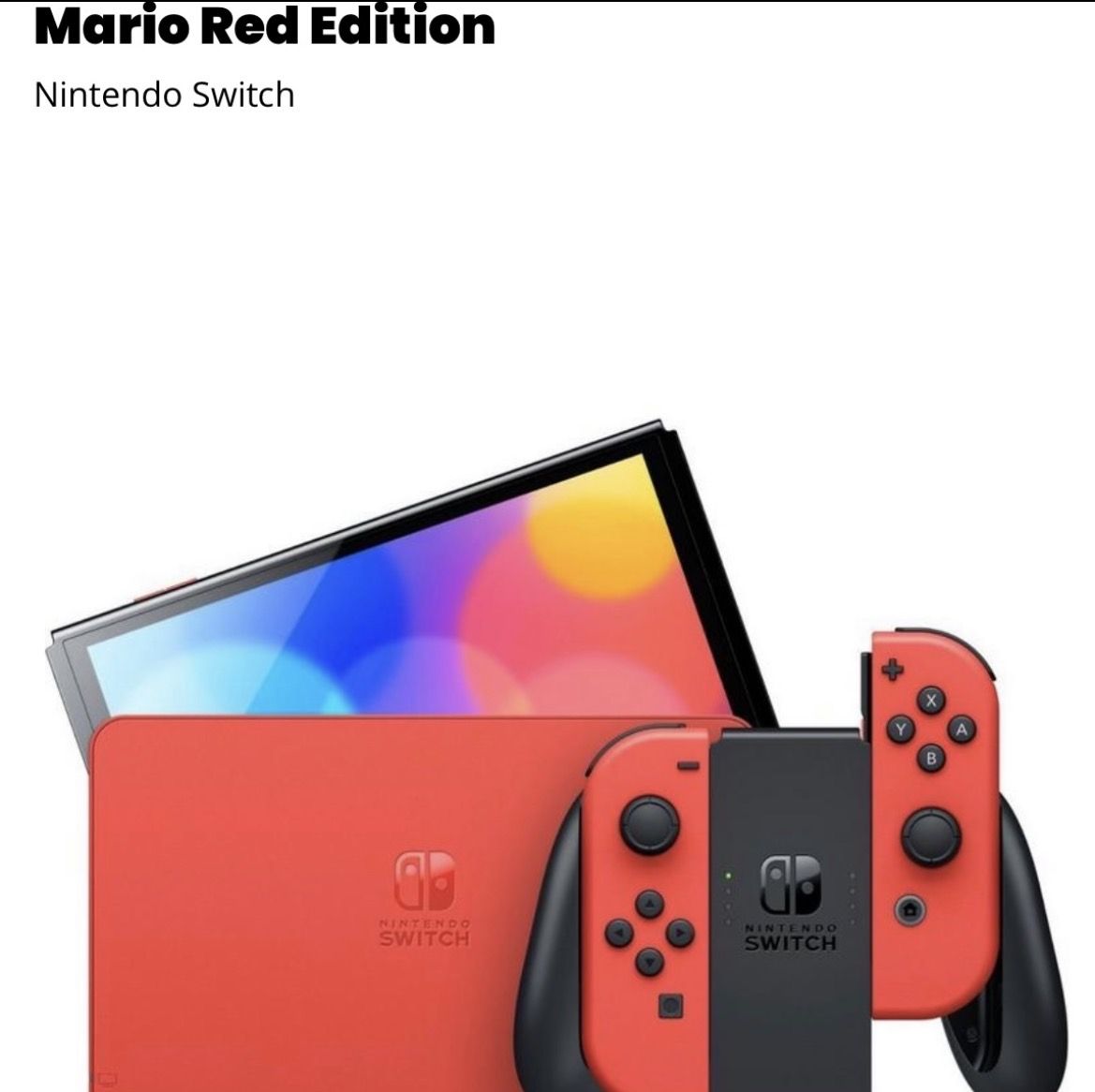Nintendo switch OLED Mario edition