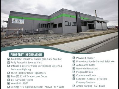 INDUSTRIAL BUILDING w/ Yard FOR SALE - SLC