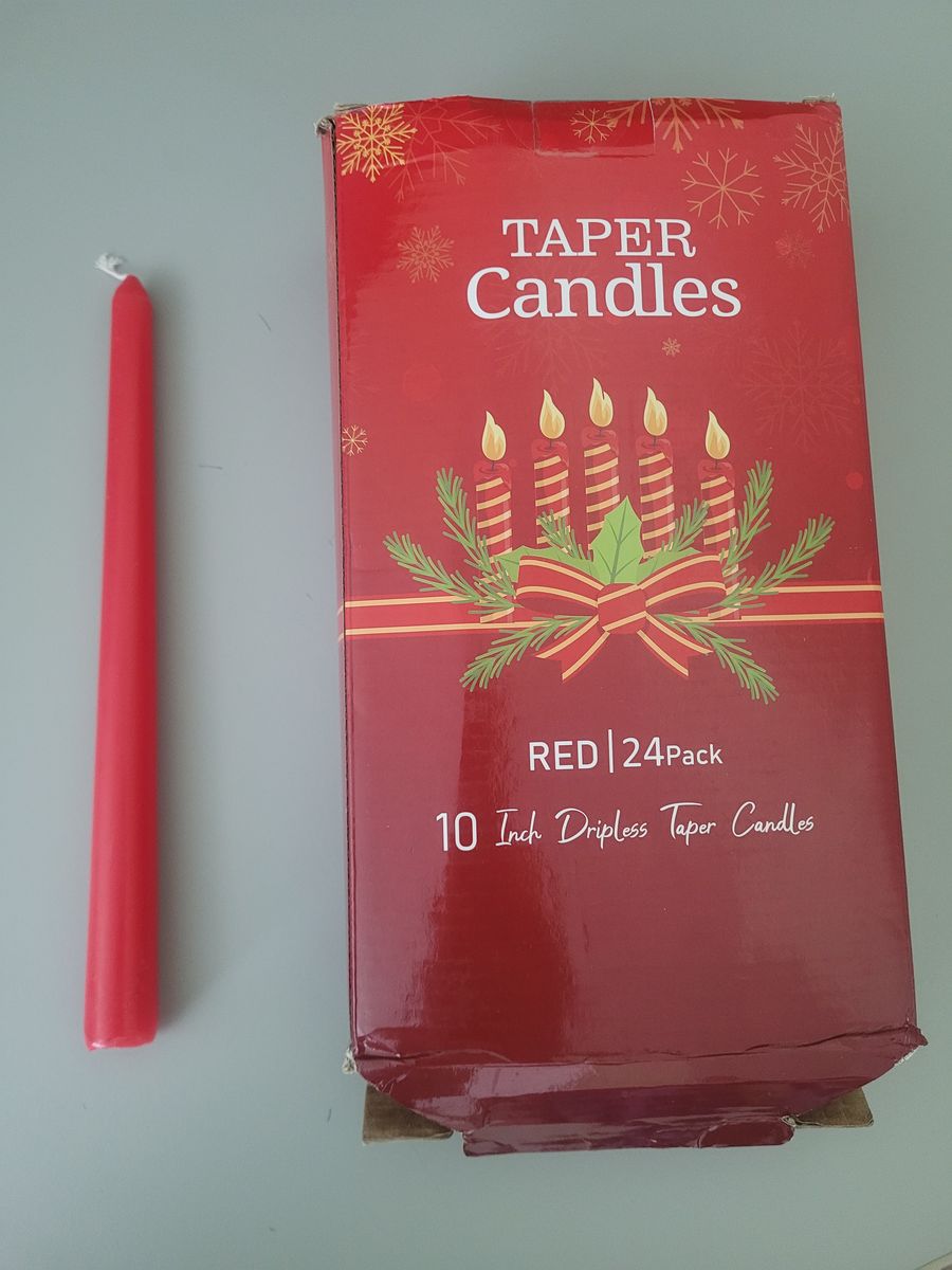 10" red taper candles