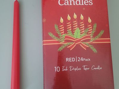 10" red taper candles