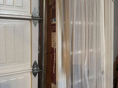 Fiberglass Pre-Hung Entry Door with Window and Curtain