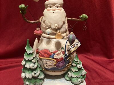 Jim Shore Heartwood Creek Frosty Santa Like New With Tag