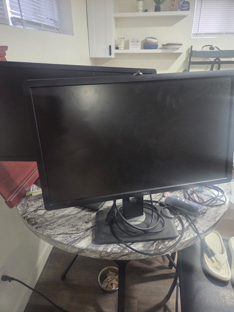 Dell Widescreen Computer Monitor with Stand and Power Cable