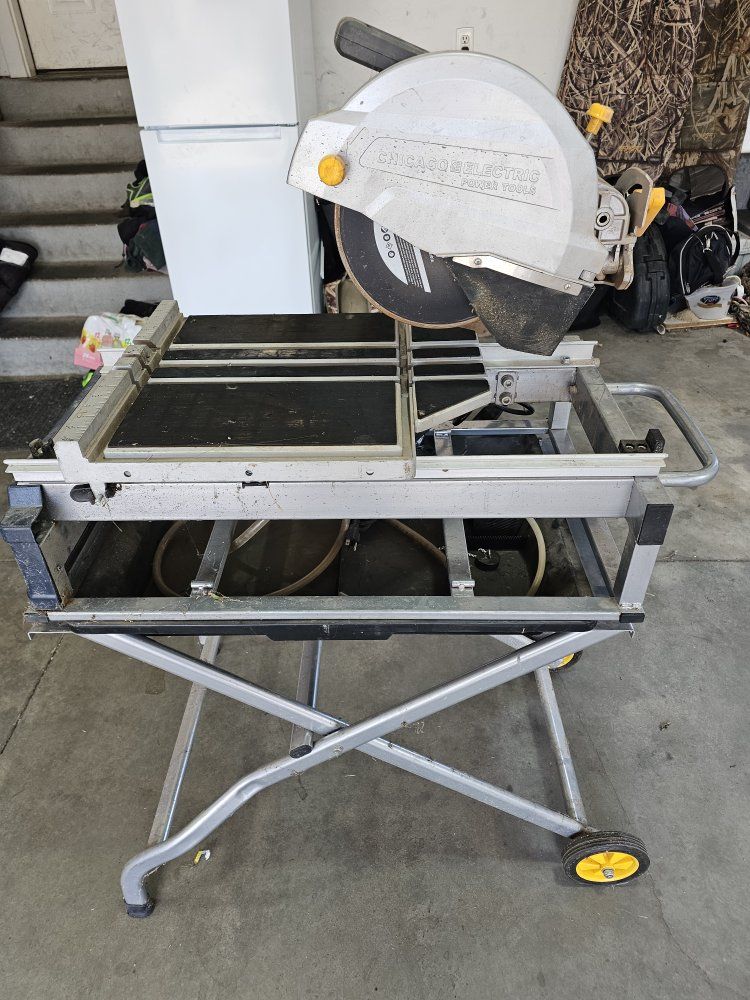 Chicago Electric Power Tools Tile Saw with Stand