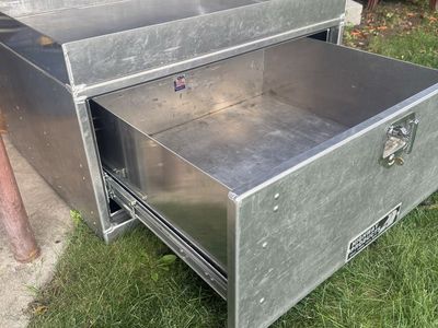Highway Products Heavy Duty Aluminum Truck Bed Slide Out Storage Box