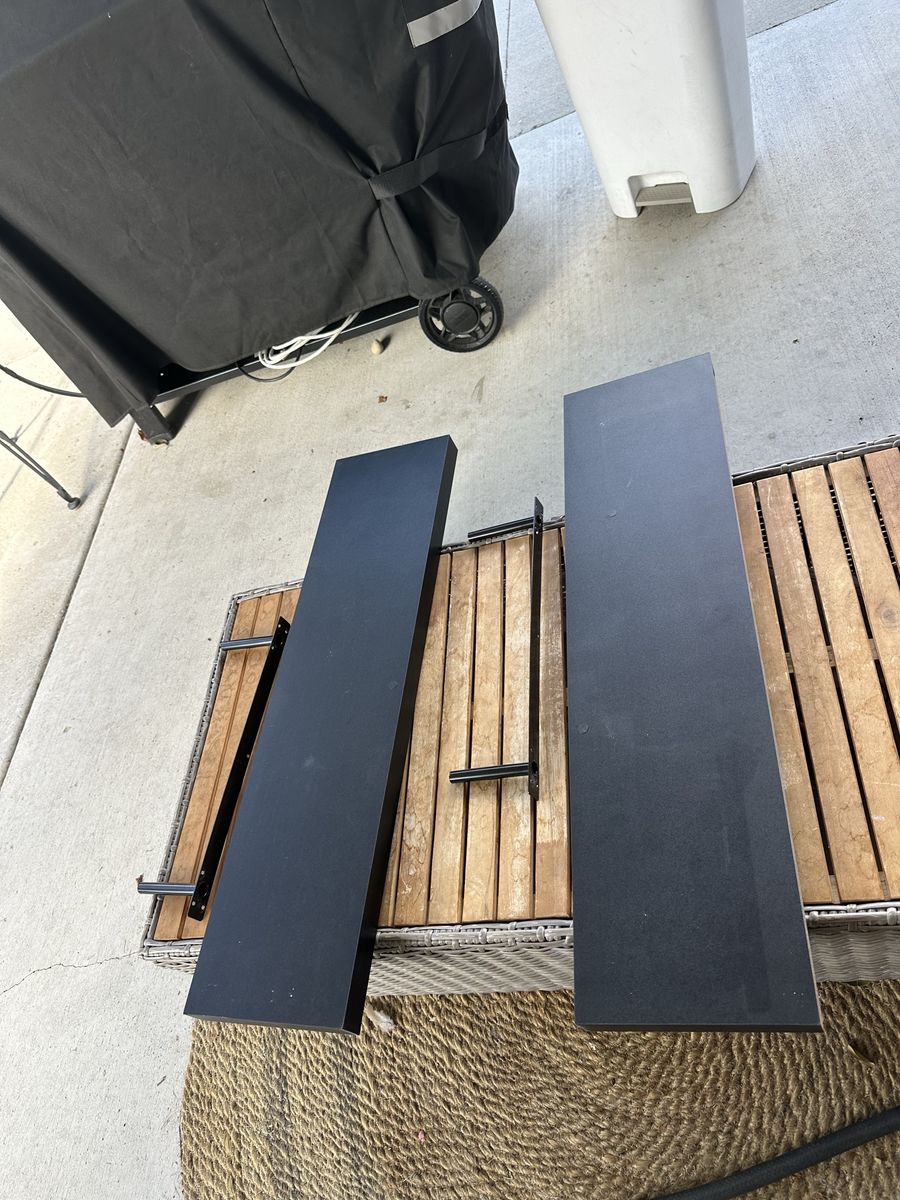 Black floating shelves