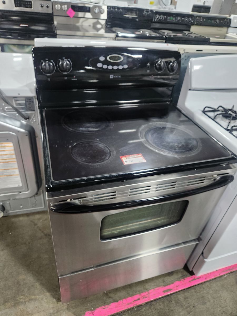 Maytag Electric Range Stove - Stainless Steel / Black
