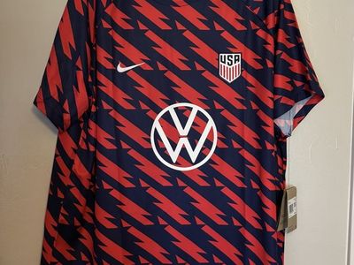Nike USA Soccer VW Graphic Short Sleeve Jersey Red Blue 3XL NWT