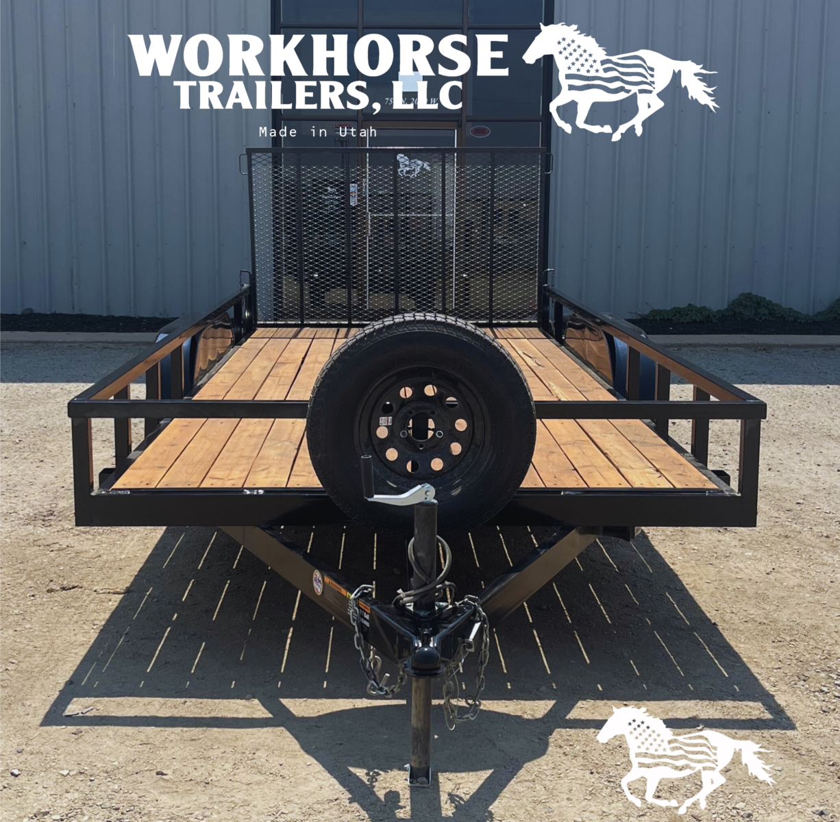 7x16' Workhorse Tandem Utility Trailer Base *SPARE TIRE INCLUDED*