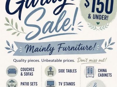 Huge Multi-Item Furniture Garage Sale - Everything priced to sell!