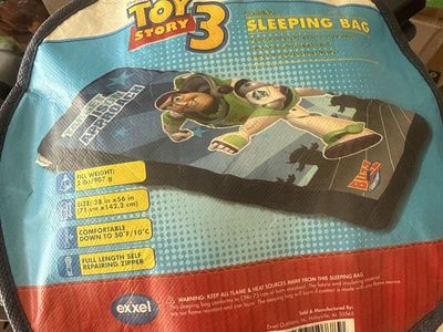 Toy Story 3 Buzz Lightyear Camping Sleeping Bag 28x56 Exxel Outdoor