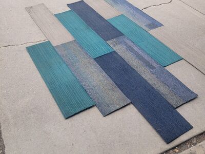 Mix and match carpet tile planks $0.33 per sq ft