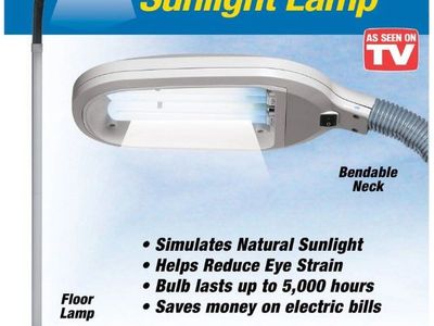 Bell + Howell 60” Adjustable Head Light Gray Floor Lamp