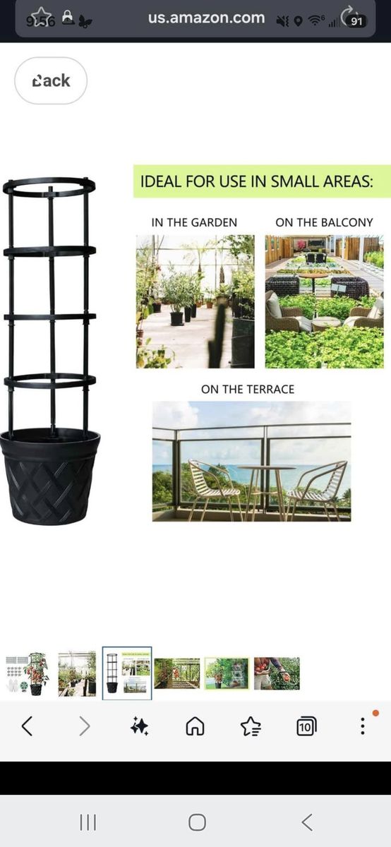 Tomato planter with support trellis