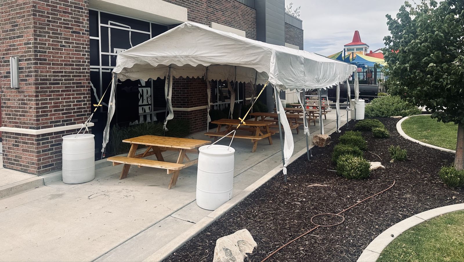 36’ x 10’ Commercial Event Tent | Outdoor Dining Tent | Includes Barrels & Stakes