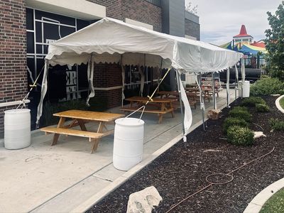 36’ x 10’ Commercial Event Tent | Outdoor Dining Tent | Includes Barrels & Stakes