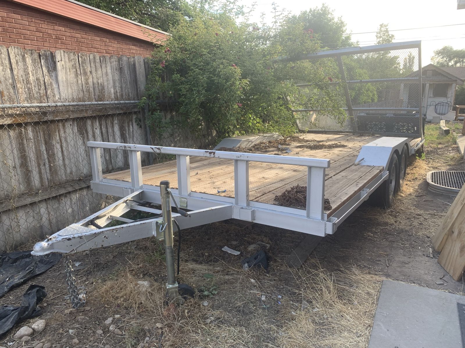 Utility Trailer, Dual Axle, Wood Deck with Ramp Gate