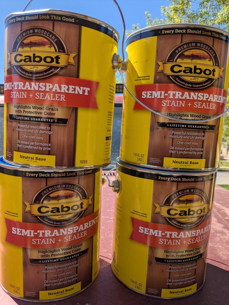 Deck Fence oil stain sealer redwood 4 gallons