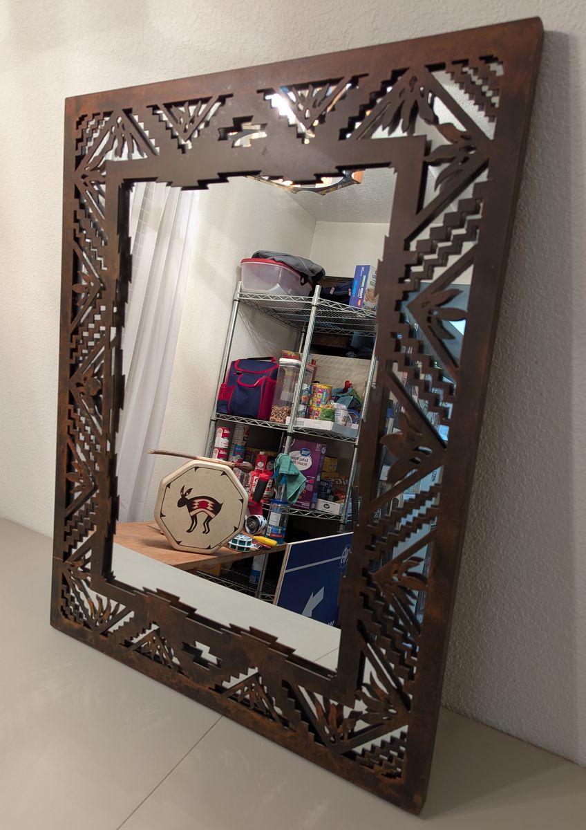 rustic southwest navajo wall mirror