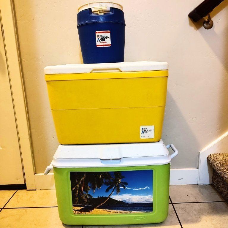 Rubbermaid & Tough One vintage coolers - CASH