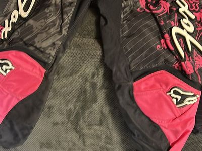 Fox Racing Womens Motocross Riding Gear Set Jersey and Pants Black Pink