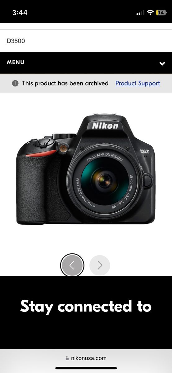 Nikon D3500 DSLR Camera with AF-P DX NIKKOR 18-55mm f/3.5-5.6G VR Lens
