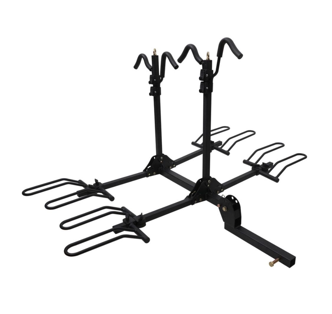 Transit XL Foldable 4-Bike Hitch Rack & bike cover- Standard & Fat Tire Compatible