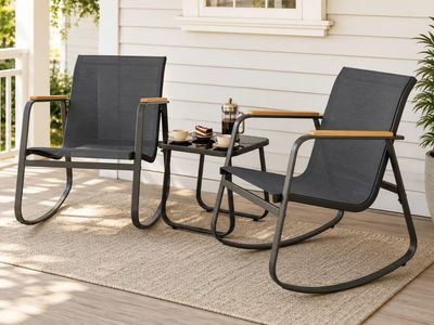 🪑 3-Piece Rocking Patio Set — Brand New Outdoor Furniture- 2 chairs and 1 table