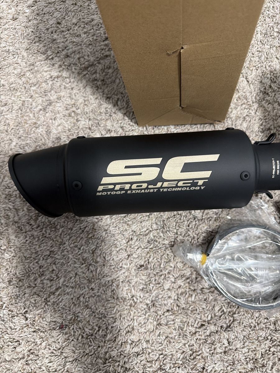 SC Project XMM-0022 Black 300MM MotoGP Exhaust Technology Muffler Slip-On Pipe