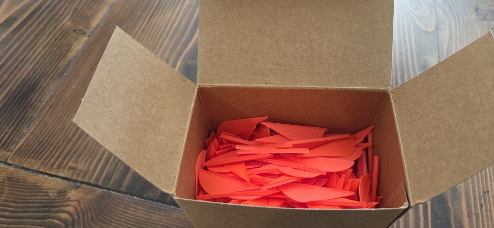 AAE bulk HP FIRE ORANGE FLETCHINGS