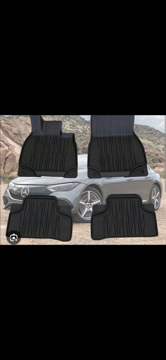 Mercedes-Benz EQE All-Weather Floor Mats - Set of 4 Black Rubber Mats