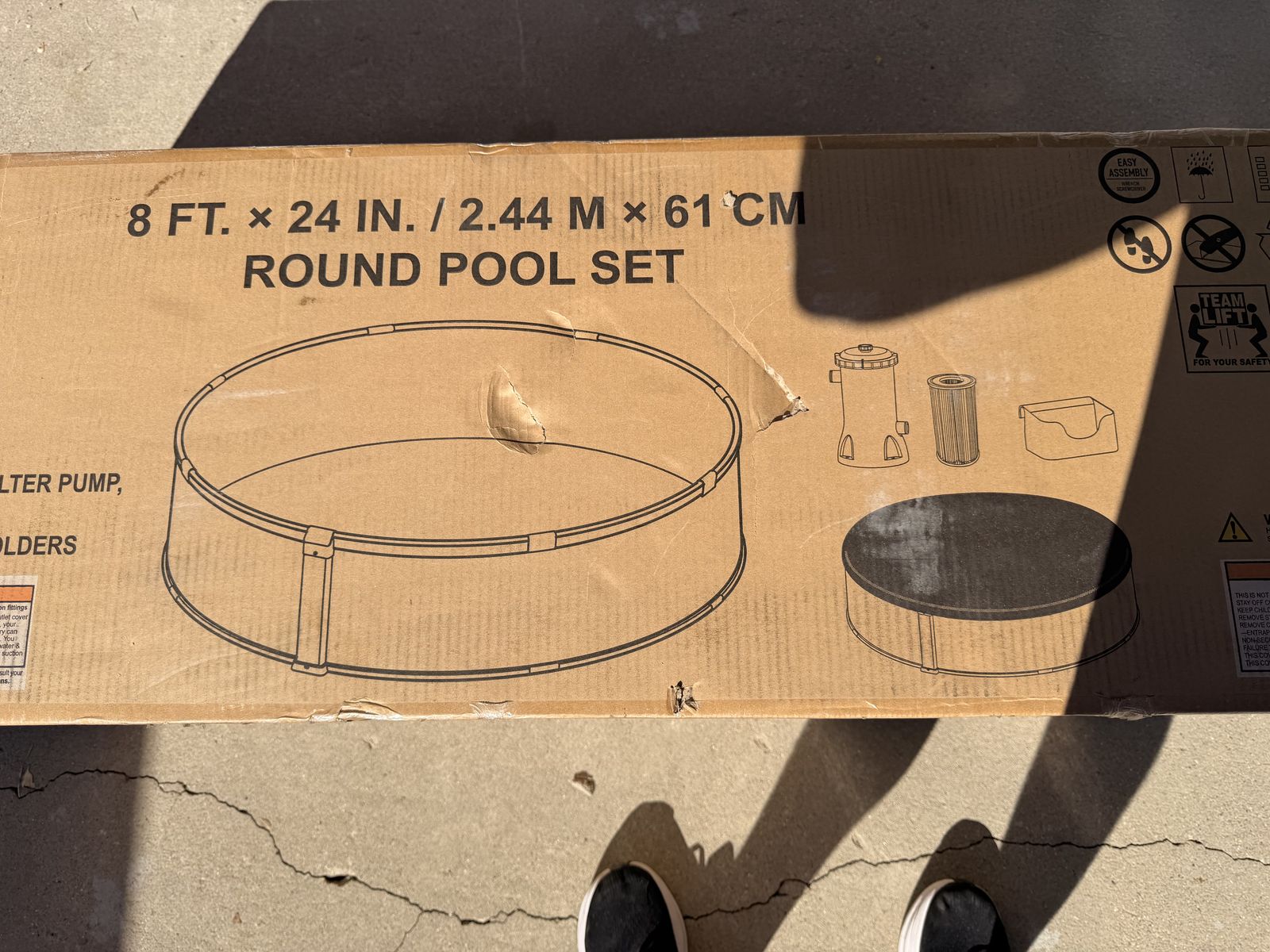 New TANX Stock Tank Style Pool 8'x24" - Sealed in Box