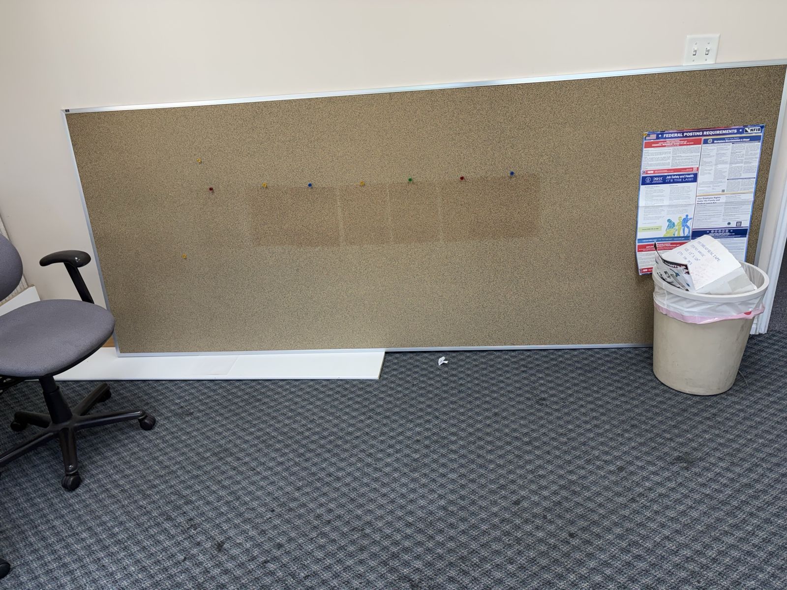 Large Cork Bulletin Board