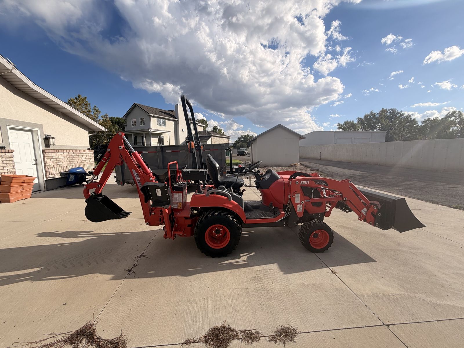 Kioti SL2420 Tractor with Loader and Backhoe, Practically New