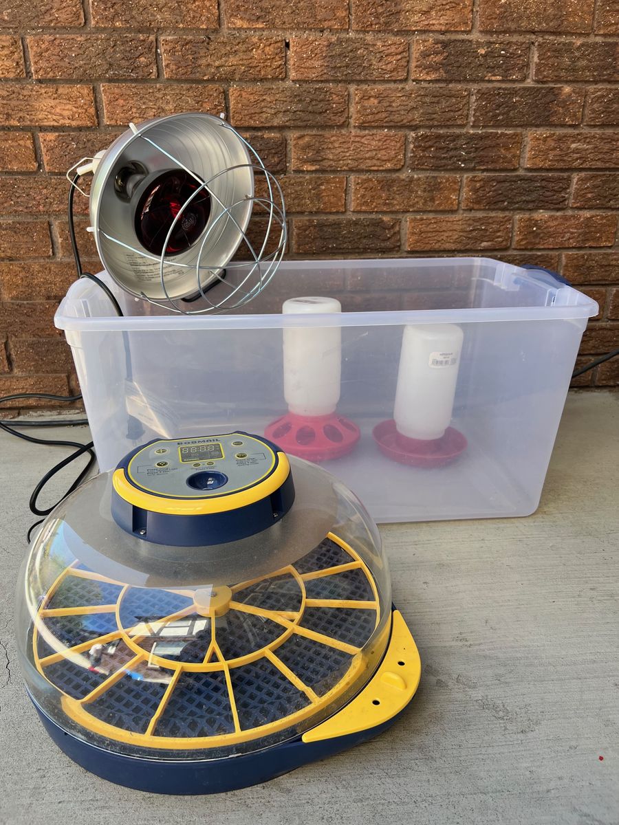 BOBMAIL Automatic Egg Incubator Kit with Brooder Box, Heat Lamp, Feeders - Poultry Hatching Set