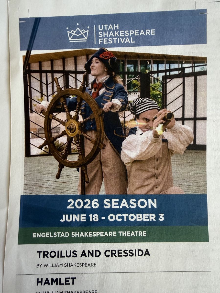 Utah Shakespeare Festival 2026 Season - 4 Tickets, Any 2 Shows prime seats