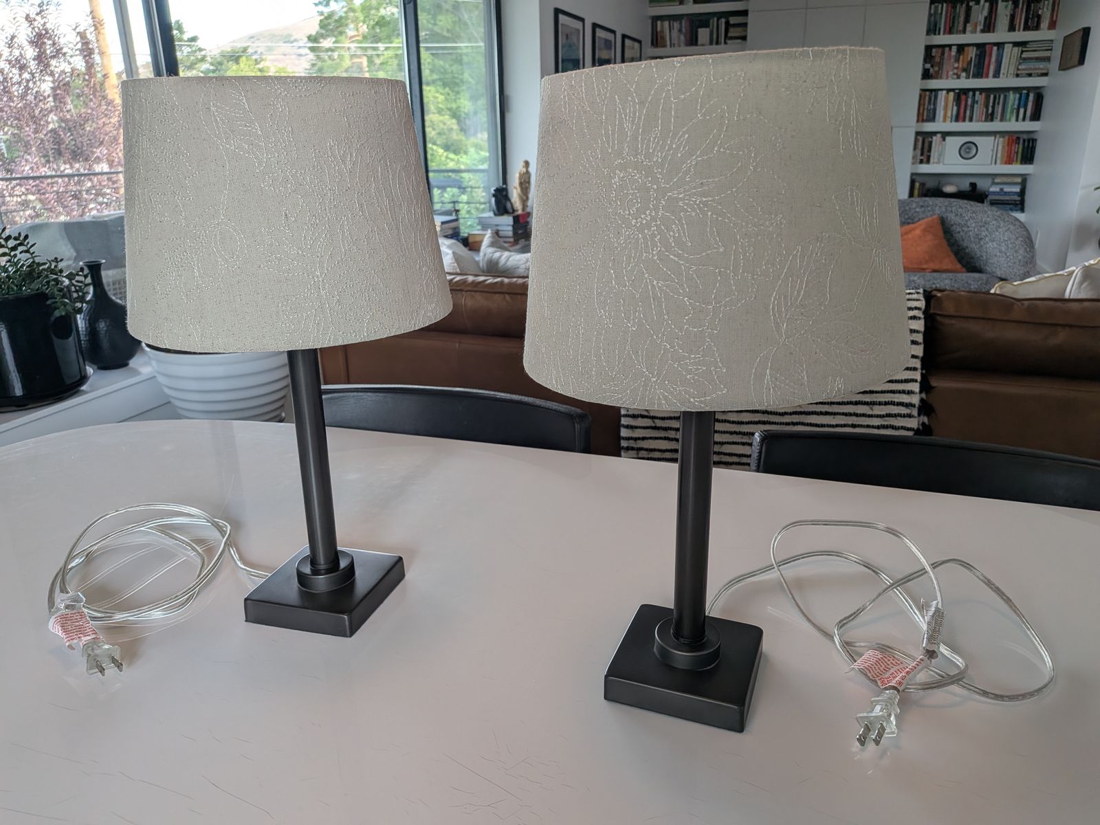 2 Lamps w Subtle, Beautiful Lampshade Detailing