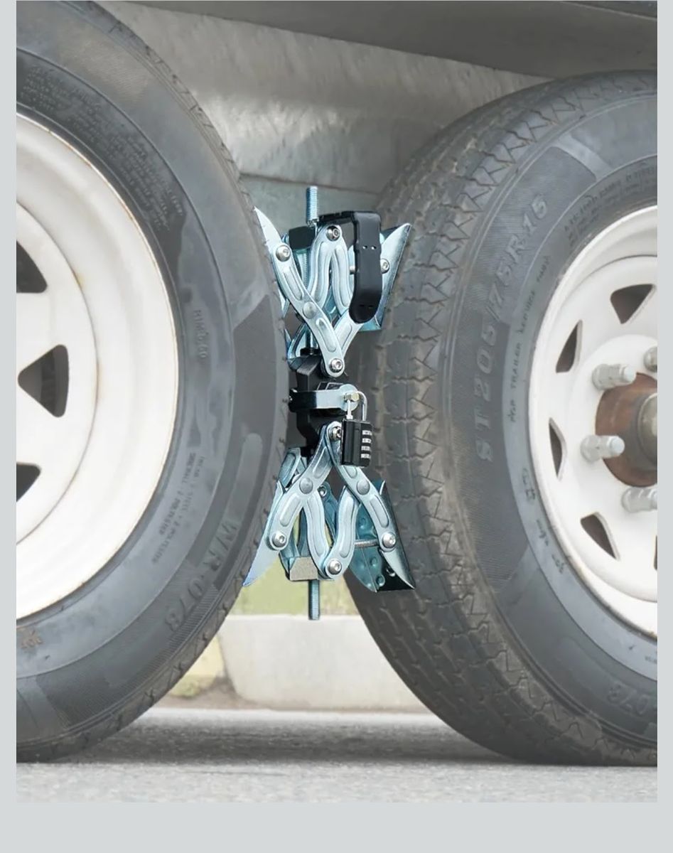 Heavy Duty X-Shaped, RV Stabilizer Wheel Chock, Drill Adjust, for Travel Trailers, RVs - 1 Piece