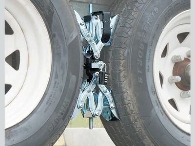 Heavy Duty X-Shaped, RV Stabilizer Wheel Chock, Drill Adjust, for Travel Trailers, RVs - 1 Piece