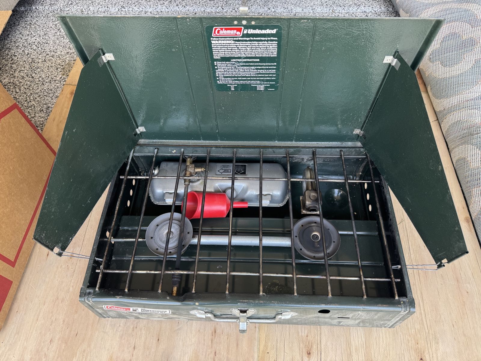 Coleman Powerhouse Unleaded 414 Two-Burner Liquid Fuel Camping Stove Made in USA