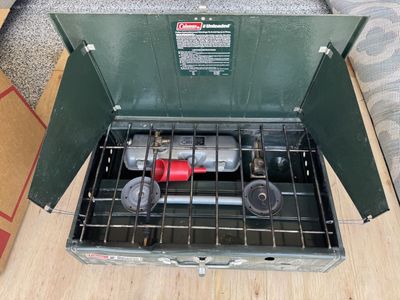 Coleman Powerhouse Unleaded 414 Two-Burner Liquid Fuel Camping Stove Made in USA